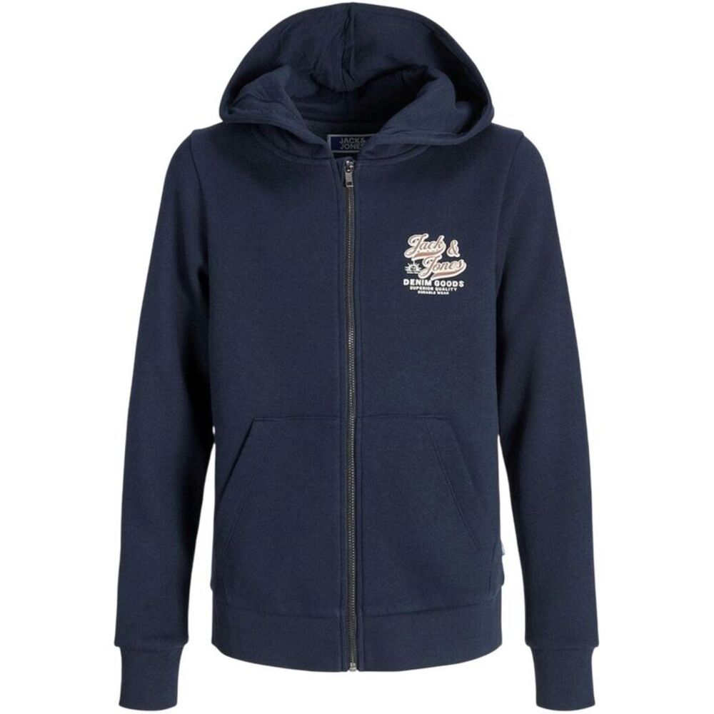 Jack And Jones Boys Logo Regular Long-Sleeved Hoodie / Sky Captain